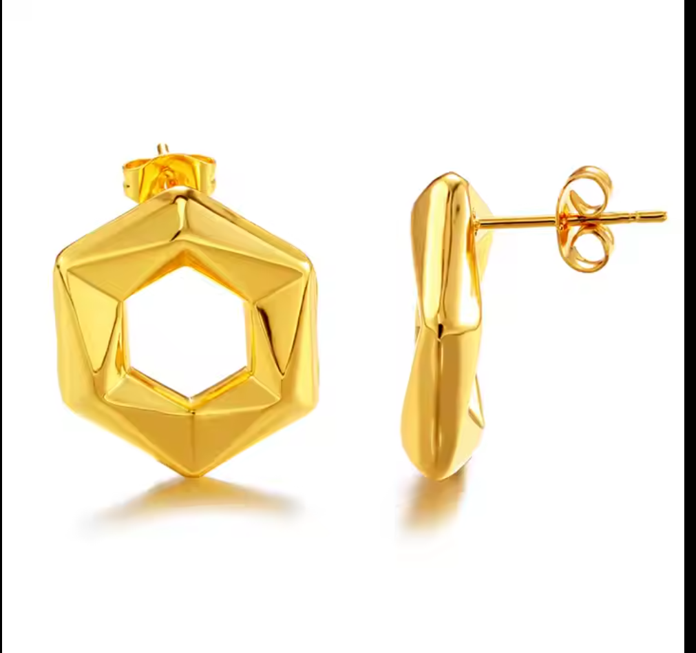 Hexagon Earrings