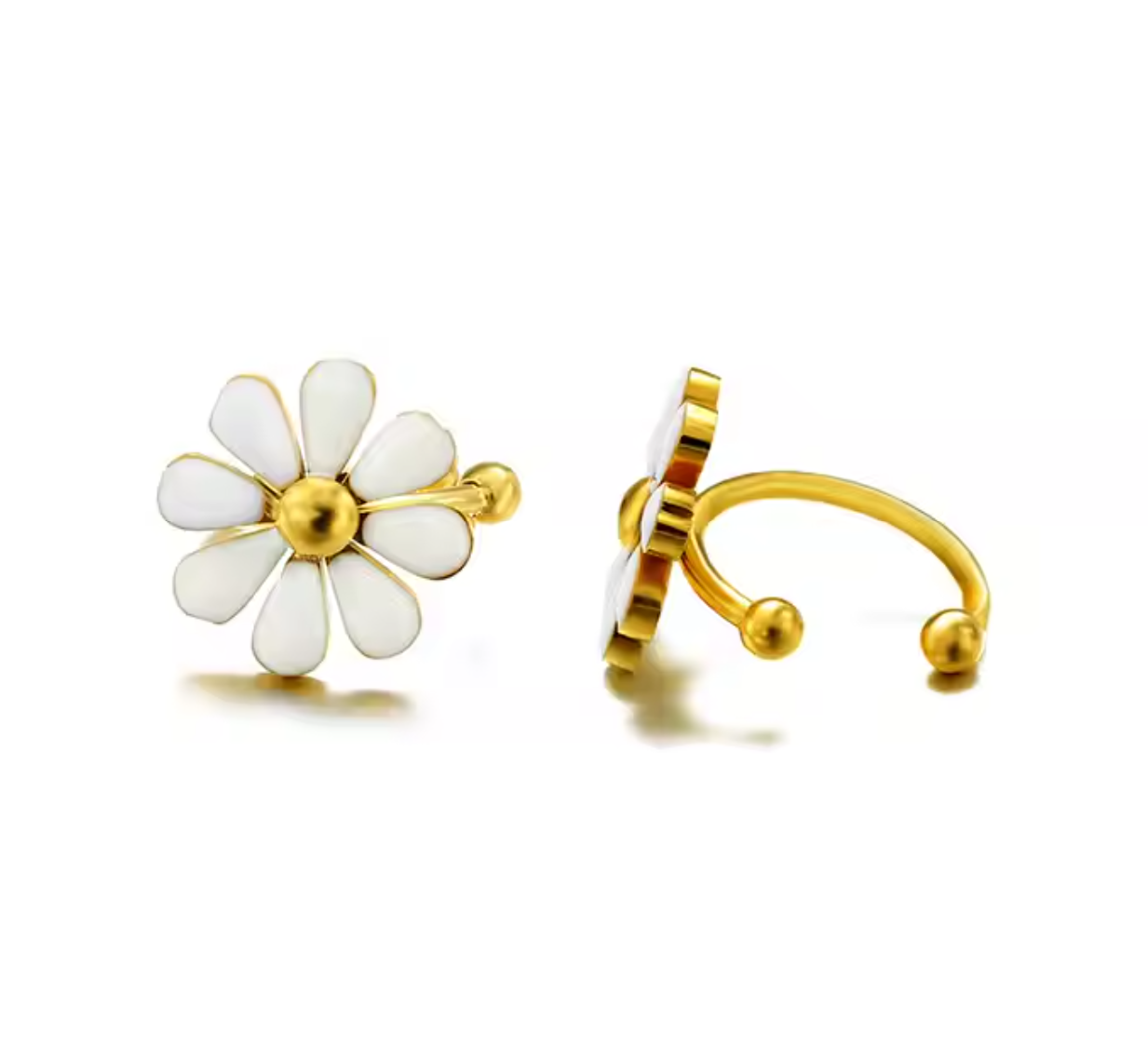 Clip Flower Earrings