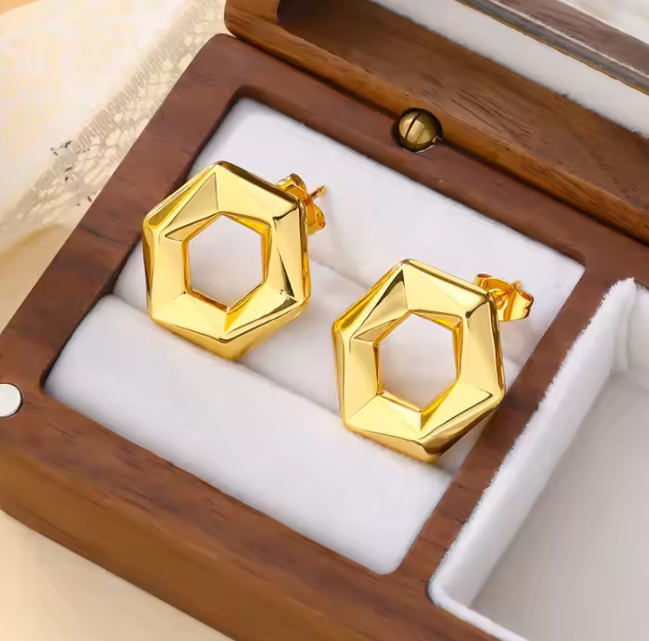 Hexagon Earrings