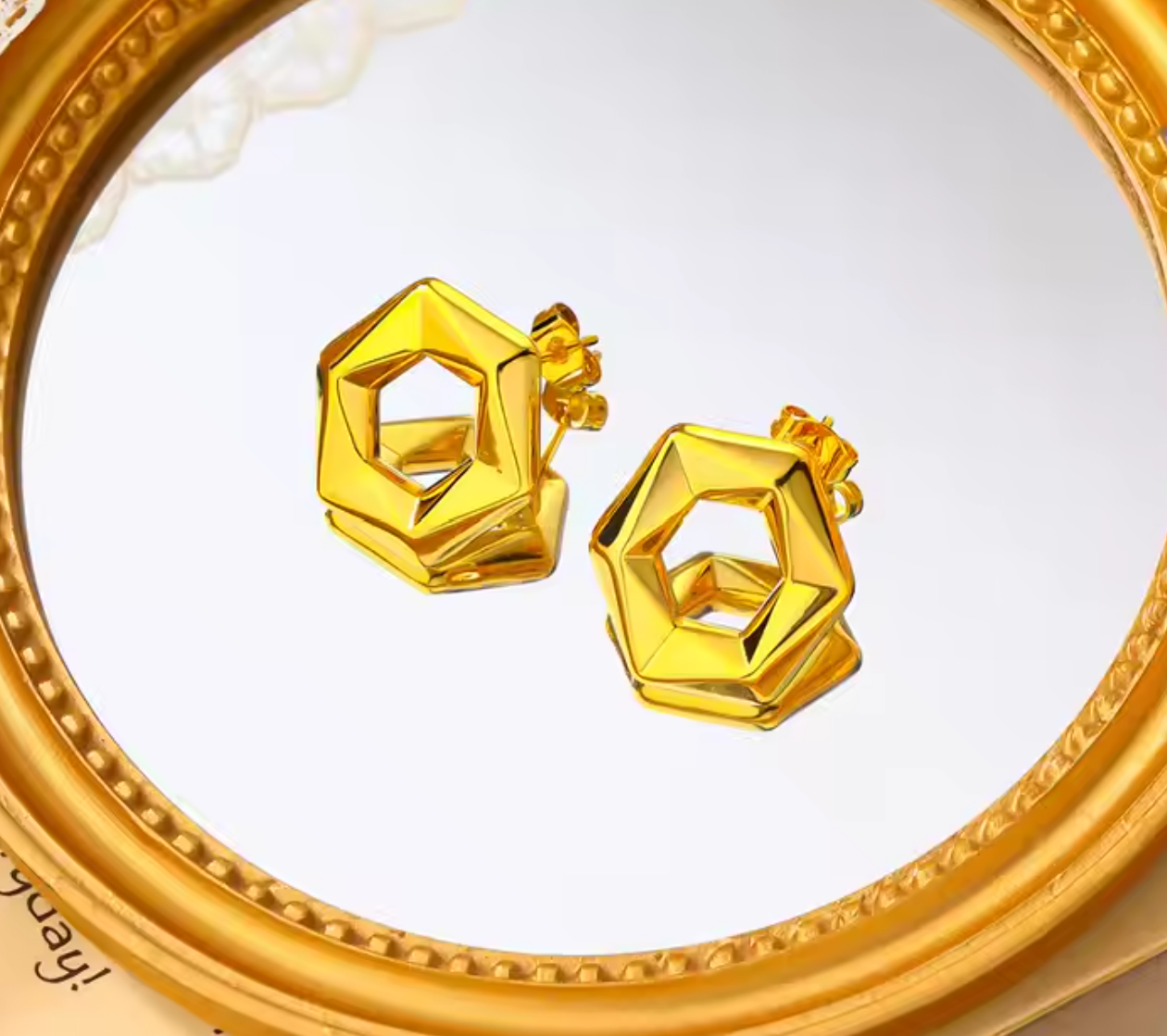 Hexagon Earrings