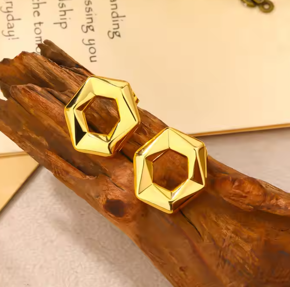 Hexagon Earrings