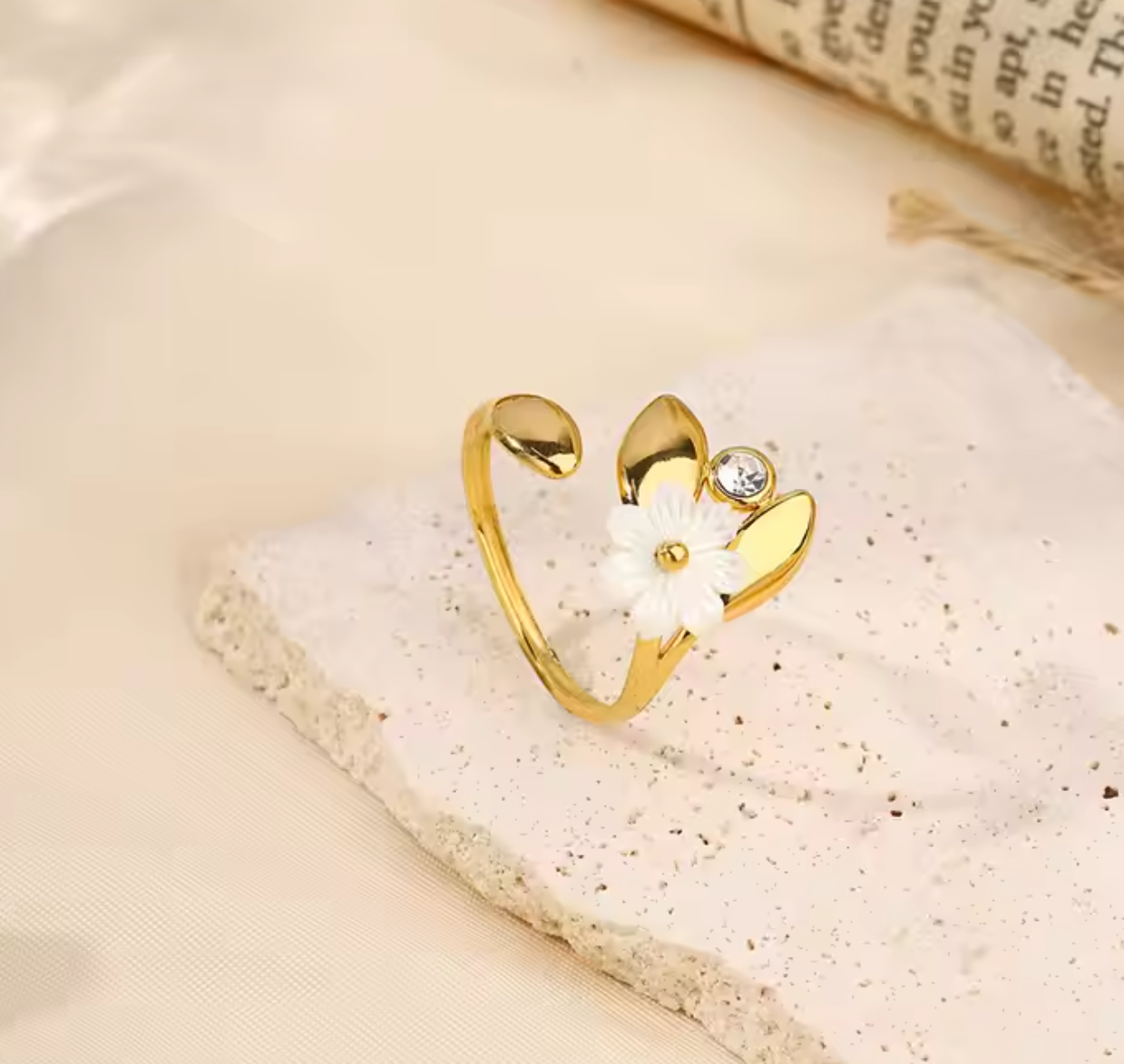 Resin flower Ring