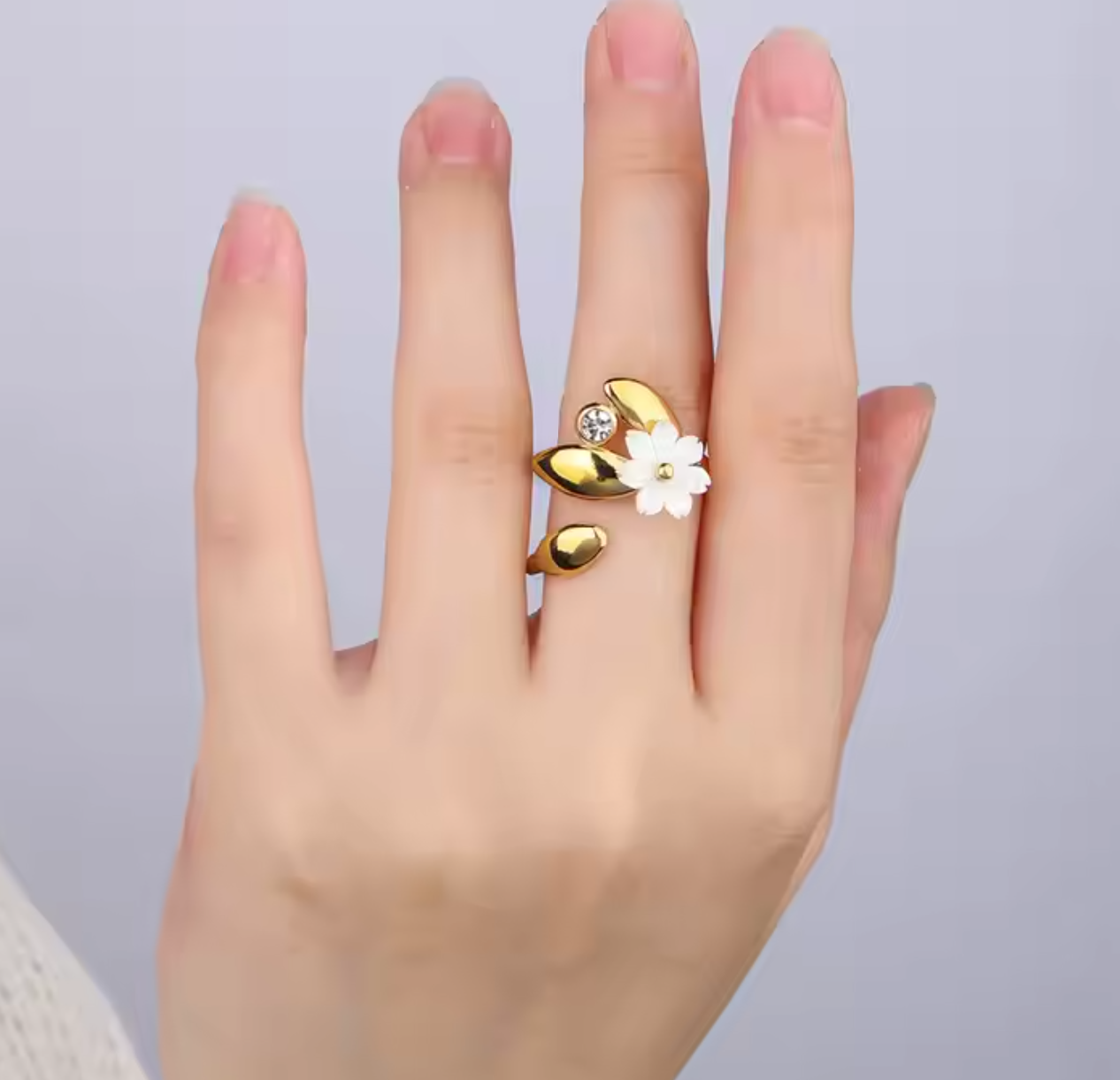 Resin flower Ring