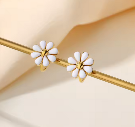 Clip Flower Earrings